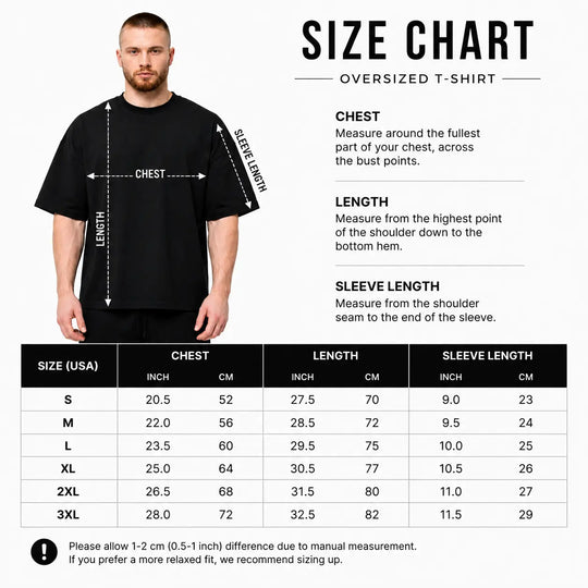 Men's Premium Oversized Pump Cover | Heavyweight 100% Cotton Gym T-Shirt