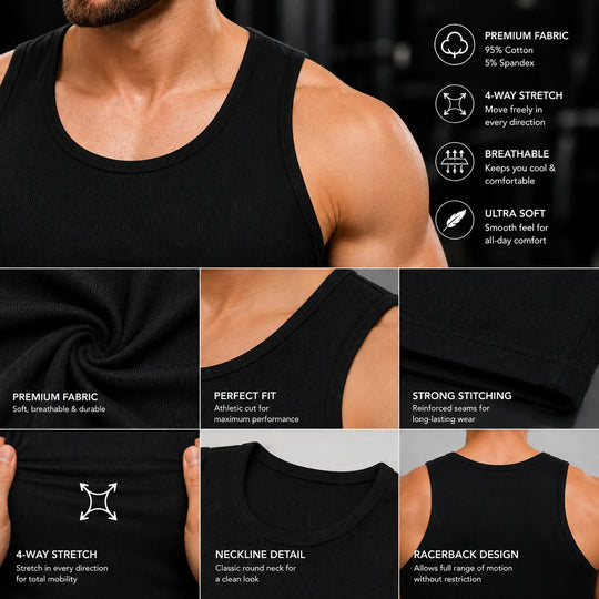 Men's Premium Tank Top | Organic Cotton Gym Shirt | RING ROVE