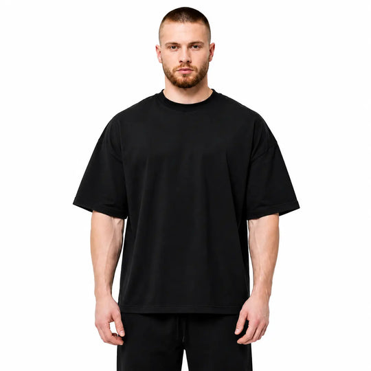 Men's Premium Oversized Pump Cover | Heavyweight 100% Cotton Gym T-Shirt
