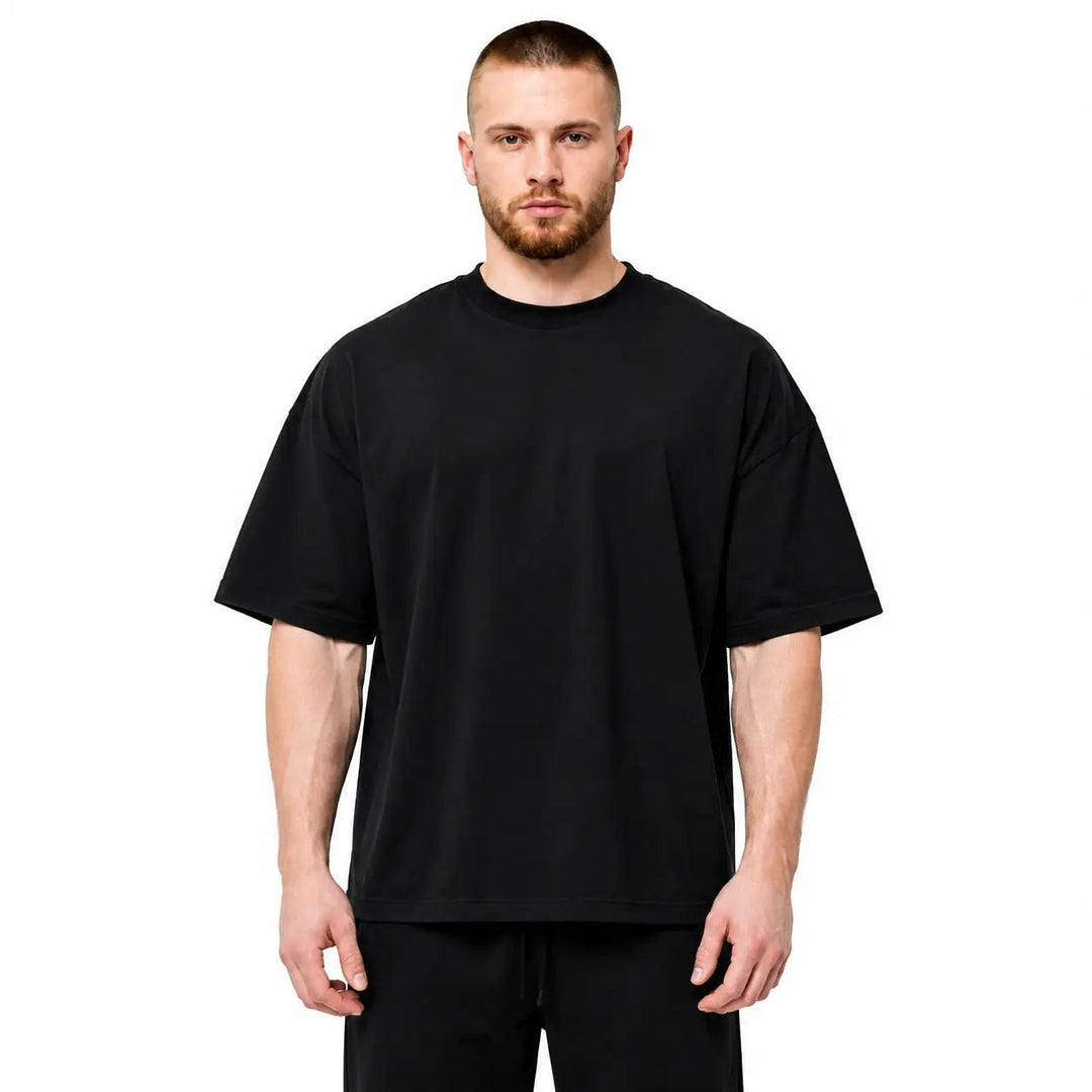 RING ROVE Mens Oversized Pump Cover Gym T Shirt - Front View
