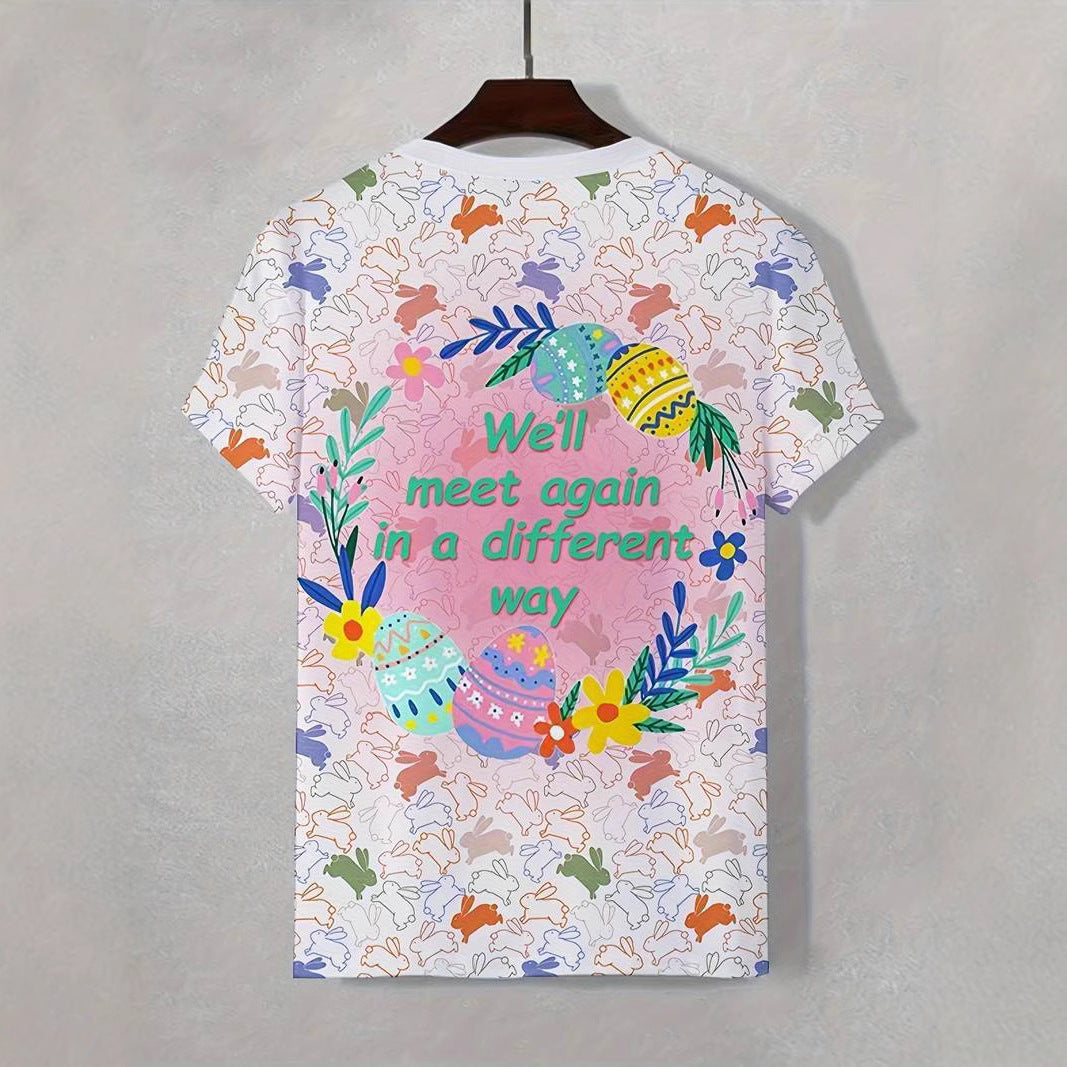 Printed Loose Breathable Sweat-proof Crew Neck Men's T-shirt